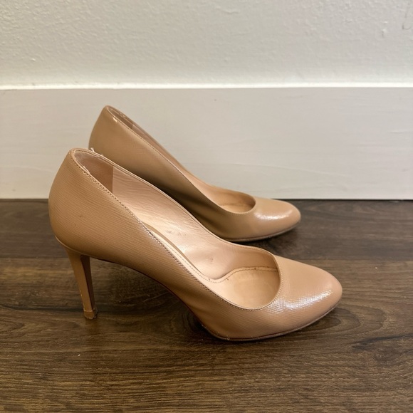 Prada Patent Leather Nude Pumps Size 37 85MM - Picture 3 of 9